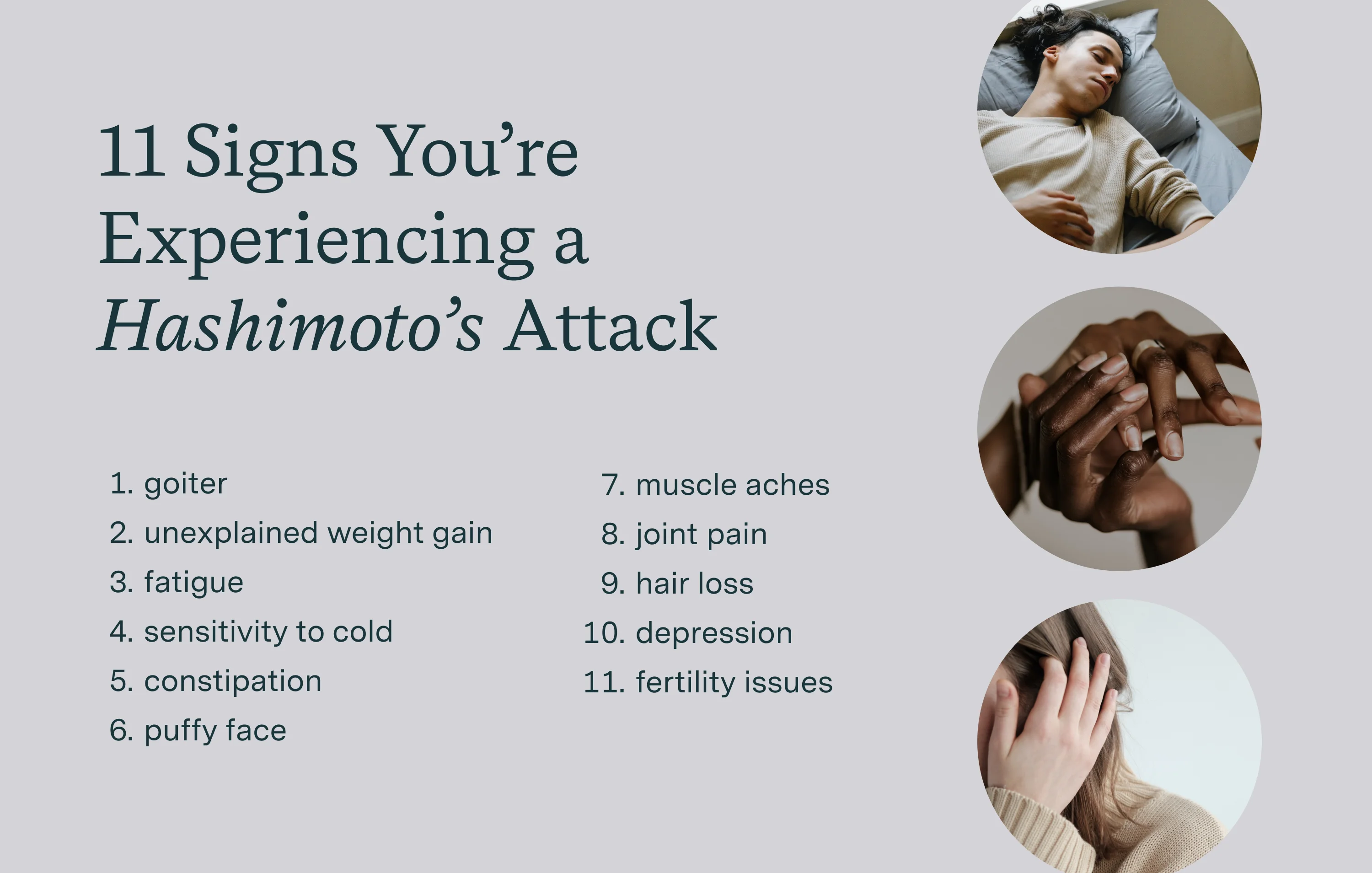 11 signs you're experiencing a hashimoto's attack